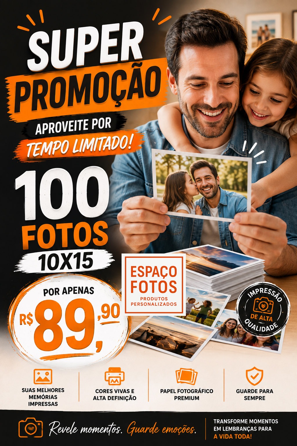 Fotos impressas com acabamento especial